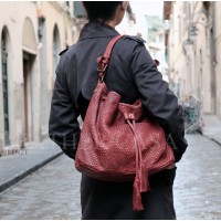 Panetti, Italian Woven Hand Made Leather Hand Bag, Shoulder Bag, Woman Bag, Crossbody